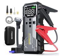 7000A Booster Avviamento Auto con Compressore 160PSI, VoltSurge Avviatore Emergenza per Auto (Fino a ALL Gas/10.0L Diesel), 12V Starter Batteria con Torcia
