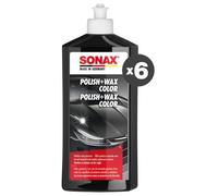 700296100 Sonax Conf. 6 pz Polish e cera per auto colore nero 500 mL