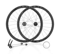 700C Carbonio Set Di Ruote Per Bici Da Strada Altezza 35/38/42mm Sgancio Rapido Freno A Disco Mozzi 24H Per Cassette 8/9/10/11/12 Velocità(35MM)