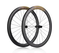700C Fibra Di Carbonio Set Di Ruote Per Bici Da Strada Perno Passante Center Lock Freno A Disco Mozzi 24H Per Cassette Da 8-11 Velocità Altezza 40/45/50/60mm(45MM)