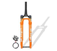 700C Gravel Bici Da Strada Forcella Ammortizzata 1-1/2" Conica Fuoristrada Freno A Disco Forcella Anteriore 60 Mm Corsa XC Forcella Ad Aria 100 X 12 Mm Perno Passante Bloccaggio Manuale(Orange)