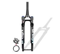 700C Gravel Bici Da Strada Forcella Ammortizzata 1-1/2" Conica Fuoristrada Freno A Disco Forcella Anteriore 60 Mm Corsa XC Forcella Ad Aria 100 X 12 Mm Perno Passante Bloccaggio Manuale(Schwarz)