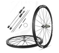 700C Set Di Ruote Anteriori E Posteriori Per Bici Da Strada Cerchio A Doppia Parete In Lega Di Alluminio 35mm Freno A Disco, Ruota Libera A Cassetta Da 8-11 Velocità 24H 100/135mm QR(Silver)