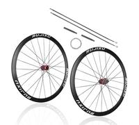 700C Set Di Ruote Per Bici Da Strada 12 * 100/12 * 142mm Ruota Anteriore E Posteriore A Perno Passante Cerchi In Alluminio A Doppia Parete 24/24H Freno A Disco, Cassetta HG 8-11 Velocità(Rot)