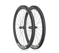 700C Set Di Ruote Per Bici Da Strada Altezza 50mm Fibra Di Carbonio Ruote Anteriori E Posteriori Asse Passante Blocco Centrale Freno A Disco Mozzi 24H Per Cassette A 8-12 Velocità