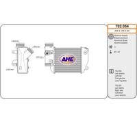 702.054 AHE Intercooler per AUDI