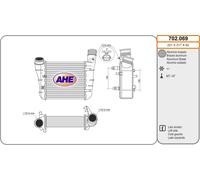 702.069 AHE Intercooler per AUDI,SEAT