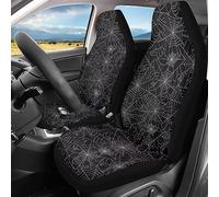 702 2 Pezzi Coprisedile Bambini Ragnatela di Halloween-Nera Coprisedili Sedile Lavabile in Lavatrice Cuscino per Sedile Auto Coprisedile 52X138Cm per SUV, Macchina, Veicoli Vari