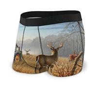 702 Mutande Maschili Trattori da Caccia al Cervo Animale Underwear Personalizzato Boxer A Pantaloncino Uomo Stampate Mutande Uomo Boxer per Regalo, Boy, Amante L