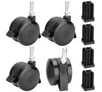 70360 Set di 4 ruote girevoli con blocco e kit di inserti, parti di ricambio per Weber Spirit Series 2009-2012, Genesis Series 2007-2011 e Summit Series 2007-2011 griglie a gas
