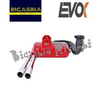 7050 - MARMITTA EVOK 2.0 RACING ROSSA PIAGGIO VESPA PX 200 - ARCOBALENO