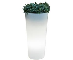 706 Q.TA' 1 VASO SOLARE FICUS LED D 29XH59CM RGB C/TELECOM
