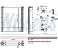 707280 NISSENS Scambiatore calore, Riscaldamento abitacolo per ALPINE,MITSUBISHI