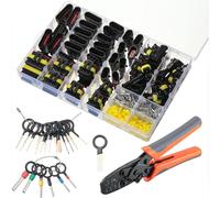 708 pezzi 43 kit di connettori elettrici impermeabili automobilistici terminali 39 pezzi connettore cavo pin rilascio chiave estrattore strumenti set pacchetto tempo crimpatrice strumenti per auto