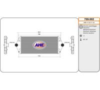 709.002 AHE Intercooler per CITROËN,FIAT,LANCIA,PEUGEOT
