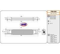 709.034 AHE Intercooler per ALFA ROMEO,FIAT