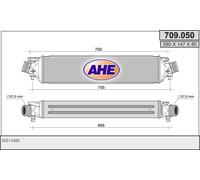 709.050 AHE Intercooler per ALFA ROMEO