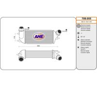 709.055 AHE Intercooler per CITROËN,FIAT,PEUGEOT