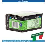 70C2HCE Lexmark 702HC cartuccia toner 1 pz Originale Ciano