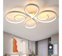 70CM Lampada Da Soffitto Moderna Da Con Telecomando, Plafoniera LED Dimmerabile Con Timer, Illuminazione Regolabile, Funzione Di Memoria, 58W, 5000 Lumen, Per Soggiorno Camera Da Letto, Bianco