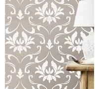 70cm Rococo Baroque Damask Luxury Retro Vintage Flourish Stencil Stencil Per Pareti Grande Decorazione Modelli Di Piastrelle Pittura Pittura Grande Pavimento Modello Di Mobili Modello