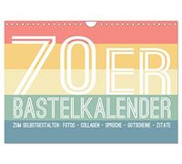 70er Jahre Bastelkalender - DIY Kreativ-Kalender zum Selbstgestalten (Wandkalender 2026 DIN A4 quer), CALVENDO Monatskalender: Gestalte deinen Kalender selbst!