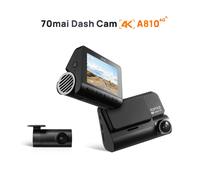 70mai 4K Dash Cam A810 Risoluzione Ultra HD GPS integrato ADAS Visione notturna Registrazione automatica 150FOV70mai A810 Supporto DVR per auto Cam posteriore
