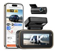 70mai A810 Lite Dash Cam Auto 4K, Doppia Telecamera Auto Senza scheda SD | Support 4G LTE, F1.55, Visione Notturna, Parcheggio 24/7, Supercondensatore, Sensore G, WiFi 6(25MB/s), Scheda da 64GB