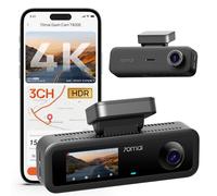 70mai Car Dash Cam 4K 3 canali T800E, Tripla Telecamera Anteriore e Posteriore 4K+1080P+1080P, HDR, Visione Notturna IR, Modalità Parcheggio, F1.55, GPS, Supercondensatore, MicroSD non inclusa