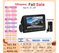 70mai Dash Cam 4K A810 Ultra HD GPS ADAS 150FOV HDR Rilevazione movimento supportata a doppio canale 70mai A810 DVR per auto Compatibile con LTE 4G