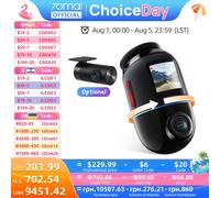 70mai Dash Cam 4K Omni X800 IMX678 360 ° Supercondensatore a visualizzazione completa 70mai X800 GPS integrato ADAS 24 ore Monitor di parcheggio AI Motion