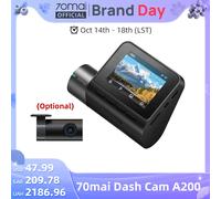 70mai Dash Cam A200 2'' Schermo LCD 70mai A200 Auto DVR1080P Registratore automatico 24 ore Supporto parcheggio 130 ° Registrazione FOV a doppio canale