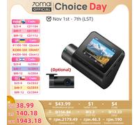 70mai Dash Cam A200 2'' Schermo LCD 70mai A200 Auto DVR1080P Registratore automatico 24 ore Supporto parcheggio 130 ° Registrazione FOV a doppio canale