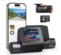 70mai Dash Cam Anteriore e Posteriore A410, Doppia Dashcam 2.5K+1080P HDR, Visione Notturna Super, Apertura F1.55, Modalità Parcheggio 24H, WiFi GPS, G- Sensor, Registrazione in Loop, Include 128GB Sd
