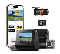 70mai Dash Cam Auto A510 Full-HD con Scheda SD da 64GB, 1944P Doppio Dashcam con