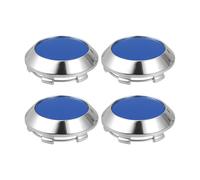 70mm Diametro Auto Ruota Centro Mozzo Cappucci Argento Tono Lucido Blu - 4pz