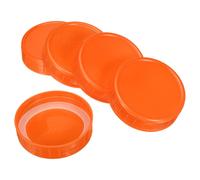 70mm Tappi Plastica Bocca Regolare Barattoli Mason 1Set/10 Pezzi Arancione