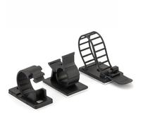 70Pcs White Under Desk Cable Organizer USB Winder Desktop Tidy Clips Management Wire Holder for Headphone TV Cord Accessories per Scrivania(Black B 14mm)