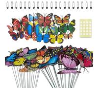 70pz Farfalle Colorate Spille di Fiori, Farfalle da Giardino Bastoni, Farfalle Artificiali Decorazioni, Farfalla Decorazione per l'Artigianato, per Piante Matrimonio Primavera Celebrazioni Festival