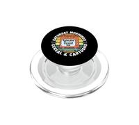 70s 80s 90s Retro Kid sabato mattina cereali e cartoni animati PopSockets PopGrip per MagSafe