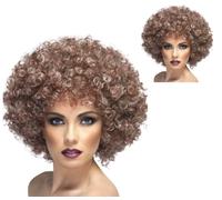 70s Afro Parrucca Bionda E Marrone Mix Grande Fro Costume Disco Danza Accessorio