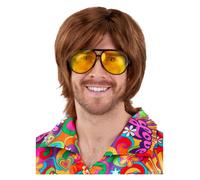 70s Aviator Specifiche Adulti Giallo Disco Rétro Occhiali Accessorio Vestito