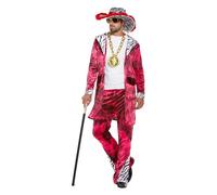 70s Gangster Pimp Costume - Uomo - Con Cappello - One Size