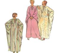 70s Motivo, Kaftano, Kimono, Vestibilità Comoda Abito - Busto = 96.5-102cm (