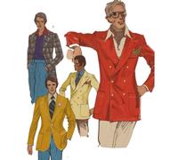 70s Motivo, Uomo Doppio Petto Giacca, 4 Stili - Giropetto = 107cm (107cm)