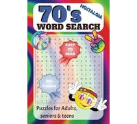 70s Word Search Puzzle Book: Word Search with easy-to-read print about words relating to the 1970s, 70s TV, 70s Music and more | 6 x 9 inches, 110 ... gift for vacations, holidays and free time.