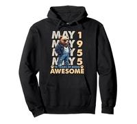 70th Birthday Bear Legends May 1955 70 Years Old For Mens Felpa con Cappuccio