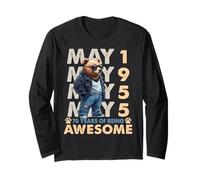 70th Birthday Bear Legends May 1955 70 Years Old For Mens Maglia a Manica