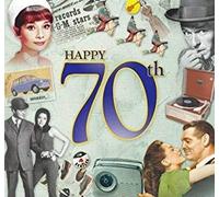 70th Birthday Gifts For Men - Happy 70th Birthday Card and Chart CD