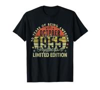 70th Birthday Gifts Vintage October 1955 70 Years Old Men Maglietta